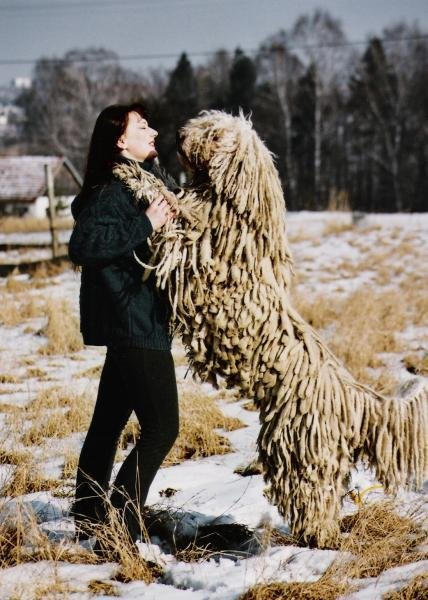 Svou paničku komondor bezmezně miluje.