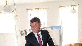 PPremiér Andrej Babiš byl 5. října 2018 společně se svou ženou odevzdat svůj hlas ve volbách.