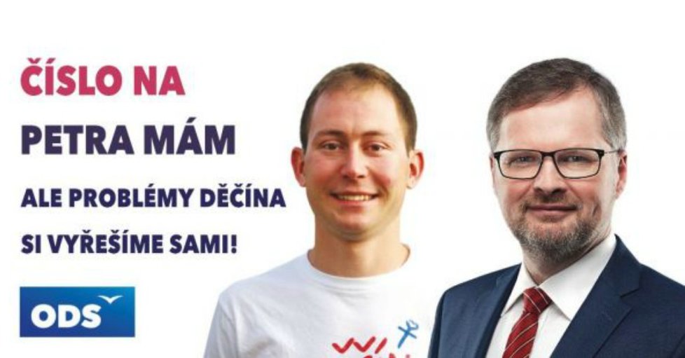 ODS v Děčíně reaguje na billboardy ANO satirou na sociálních sítích. Děčínský lídr Tomáš Brčák říká, že předseda vlády, pokud nebydlí v daném městě, nemůže jeho problémy znát a tak ani řešit.