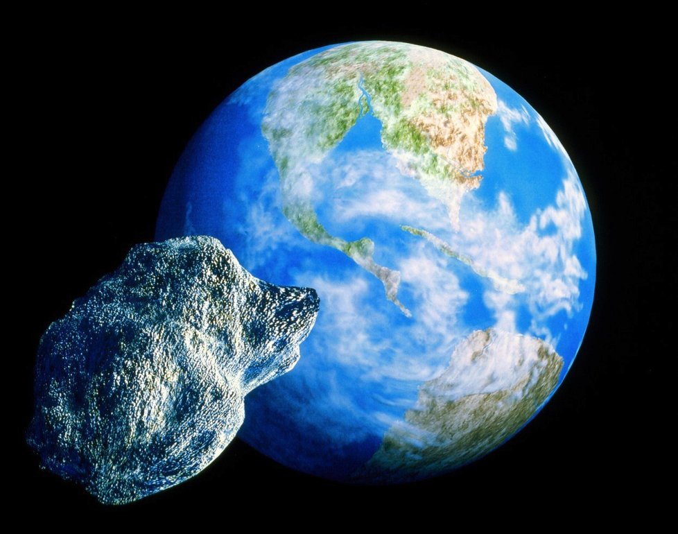 Také případná srážka s asteroidem může přinést zánik života na Zemi.