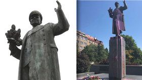 Kontroverzní socha maršála Koněva dostane novou desku.