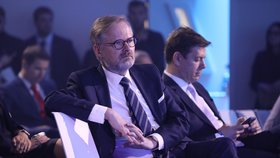 Ideová konference ODS: Premiér Petr Fiala a místopředseda Sněmovny Jan Skopeček (13.5.2023)