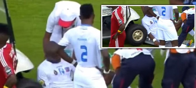 Řidič vozíku najel na ruku fotbalisty DR Kongo