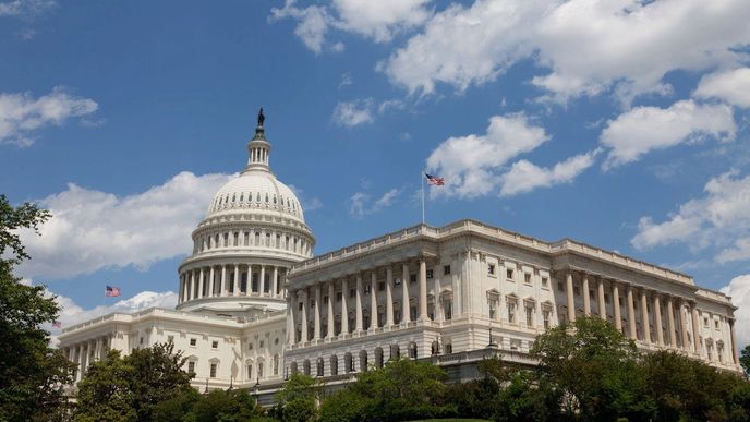 Budova Kapitolu Spojených států amerických na Capitol Hill