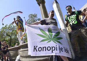 Z Karlova náměstí na ostrov Štvanici se krátce po poledni vydal průvod za legalizaci marihuany.