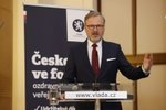 Tisková konference ke konsolidačnímu balíčku: Premiér Petr Fiala