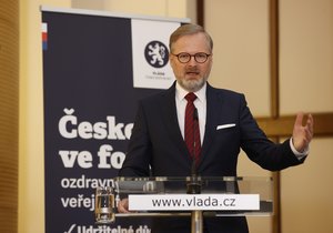 Tisková konference ke konsolidačnímu balíčku: Premiér Petr Fiala(11.5.2023)