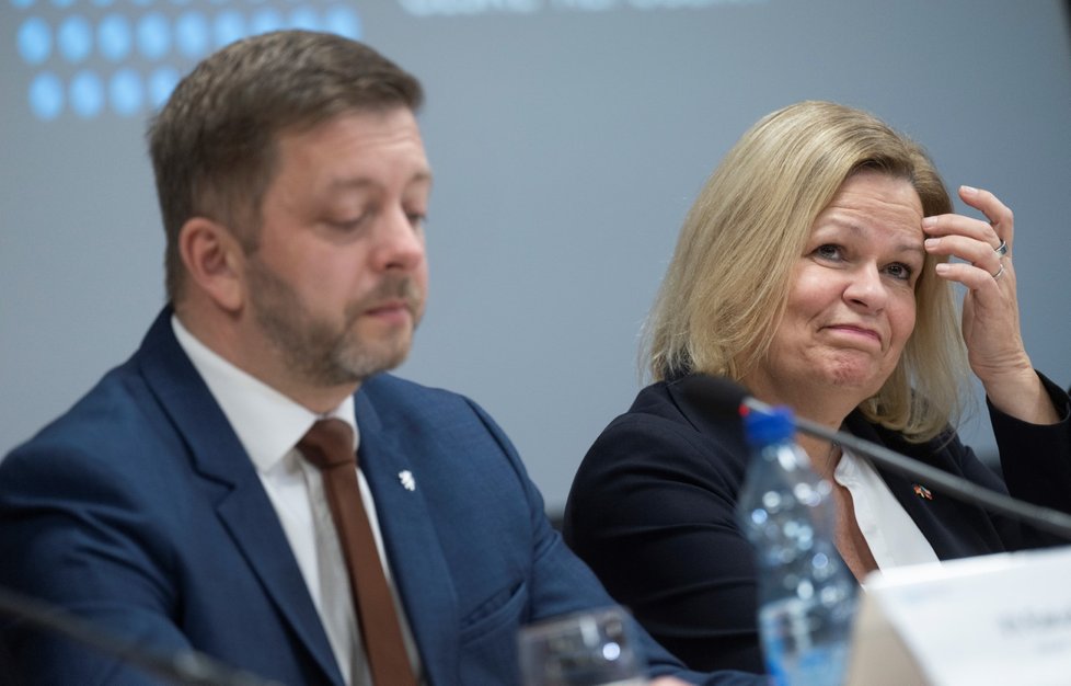 Německá ministryně vnitra Nany Faeserová a ministr vnitra Vít Rakušan (STAN)