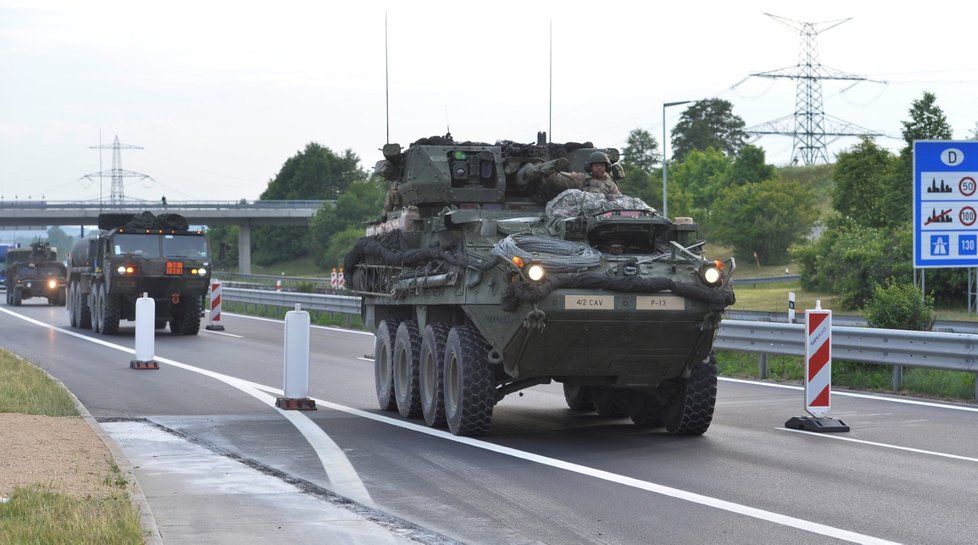 Americký vojenský konvoj míří přes Česko na cvičení Saber Strike 2018 v Pobaltí.