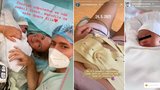 Dramatický porod Kopřivové trval čtyři dny! Intimní fotky před narozením dcery