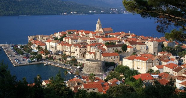 Romantický záliv ostrova Korčula.