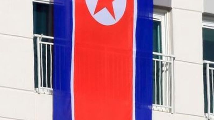Zakázané severokorejské vlajky v Jižní Koreji.