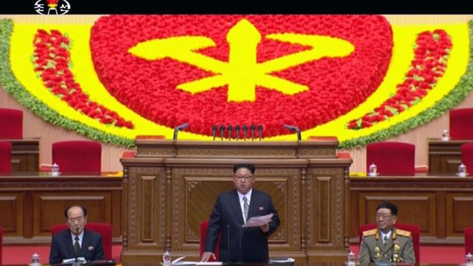 Kim Čong-un na sjezdu vládnoucí Korejské strany práce