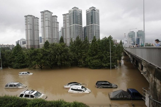 Korea, záplavy