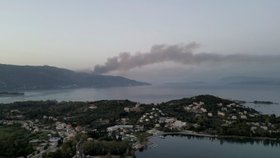 Požár na řeckém ostrově Korfu (24.7.2023)