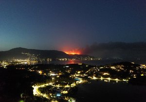Požár na řeckém ostrově Korfu (24.7.2023)