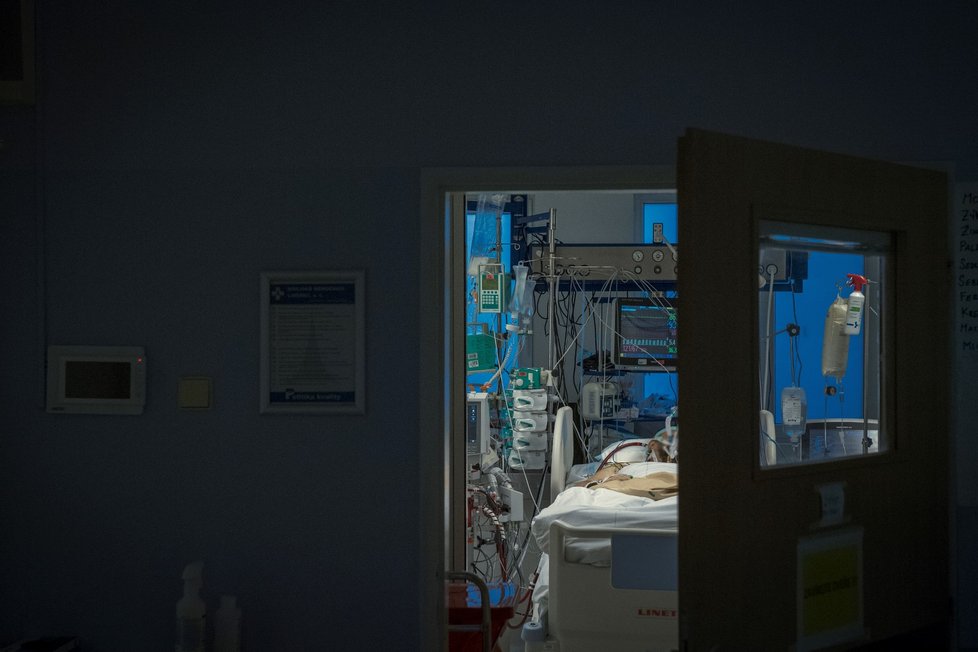 Boj s koronavirem na ARO nemocnice v Liberci.