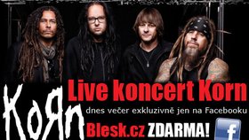 Koncert kapely Korn už dnes večer exkluzivně na facebooku Blesk.cz