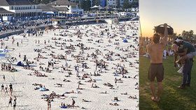 Koronavirus v Austrálii: Lidé i přes výzvu úřadu zaplňují pláže.