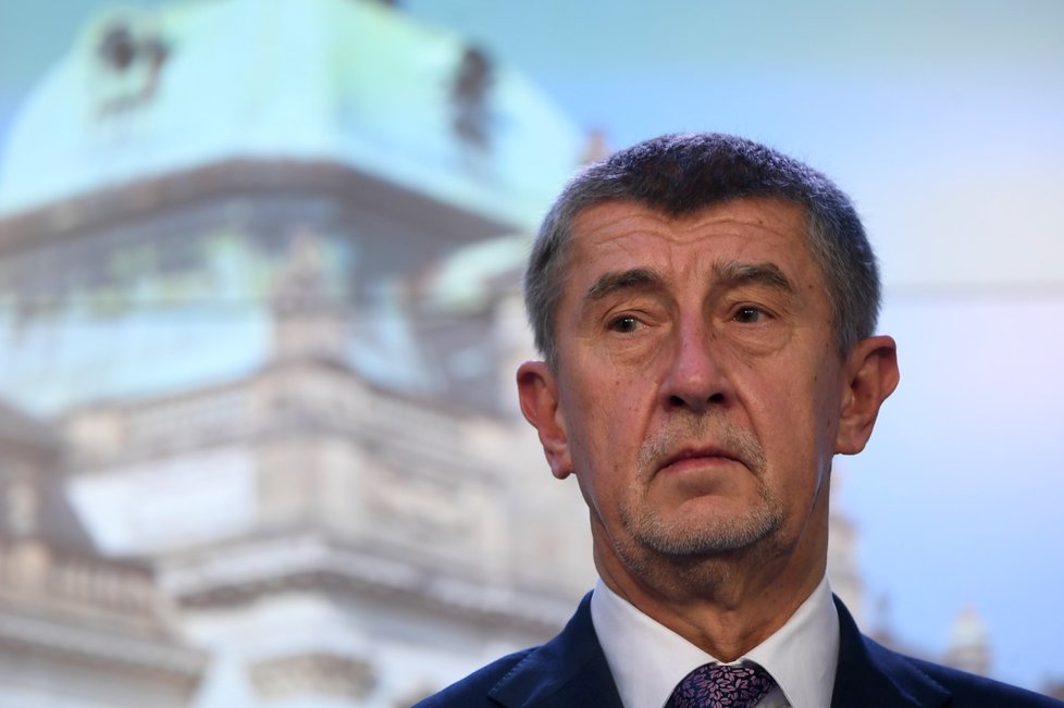 Premiér Andrej Babiš na tiskové konferenci o koronaviru (14. 3. 2020)