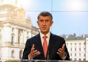 Tisková konferenci po jednání Bezpečnostní rady státu: Andrej Babiš (ANO)