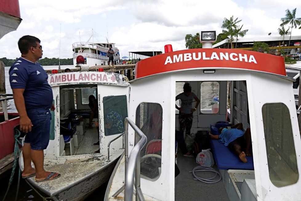 Koronavirus v Brazílii: Speciální lodní ambulance pro pacienty s covid-19