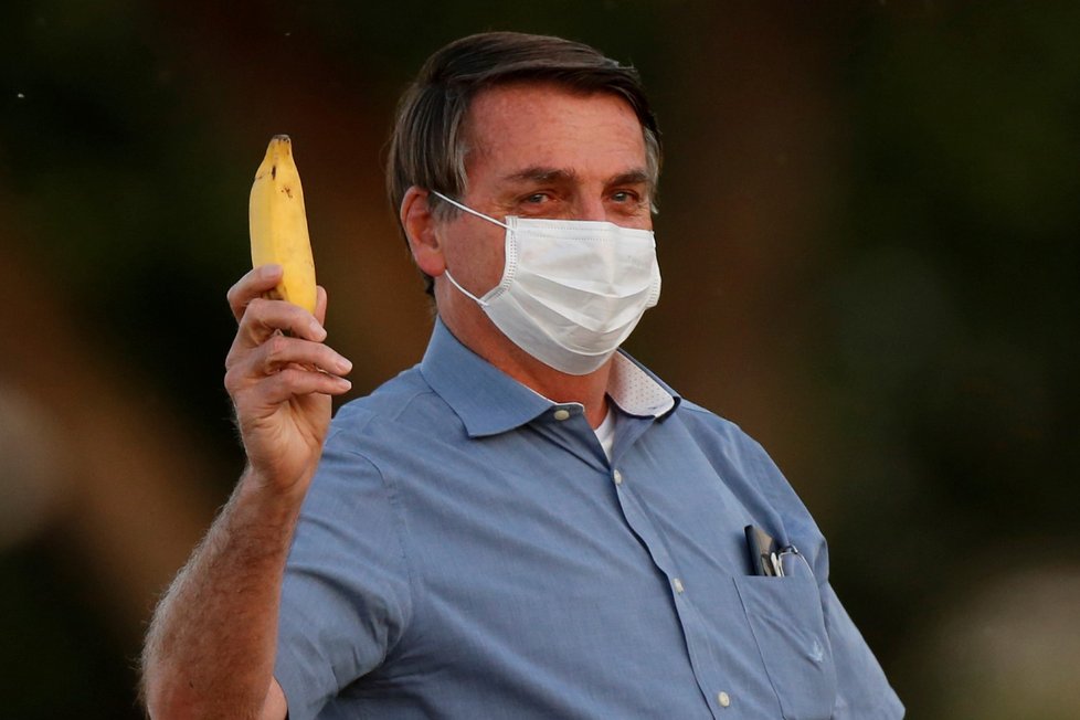 Koronavirus v Brazílii. Na snímku prezident Jair Bolsonaro (26. 7. 2020)