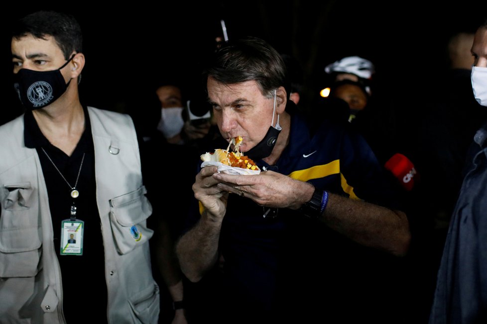 Brazilský prezident Jair Bolsonaro v době koronaviru, (26.05.2020).