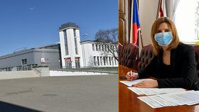 Pavilon G brněnského výstaviště, kde vyroste v případě nedostatečné lůžkové kapacity v nemocnicích krizová nemocnice.