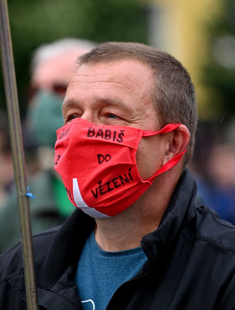 Demonstrující v Brně na protestu proti vládě Andreje Babiše (9. 6. 2020)