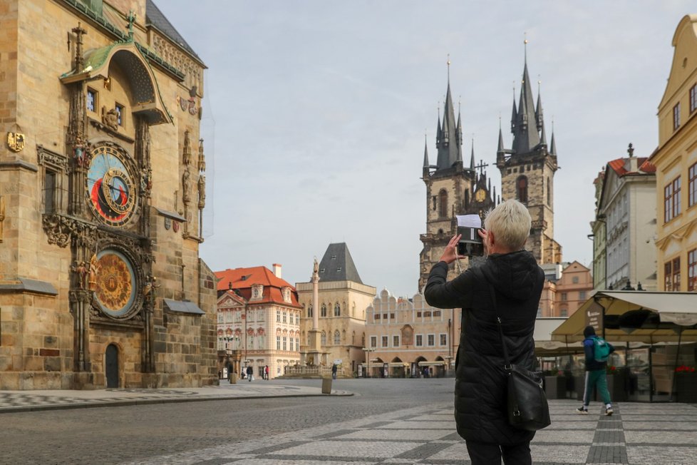 Vylidněná Praha během pandemie koronaviru (22. 10. 2020)