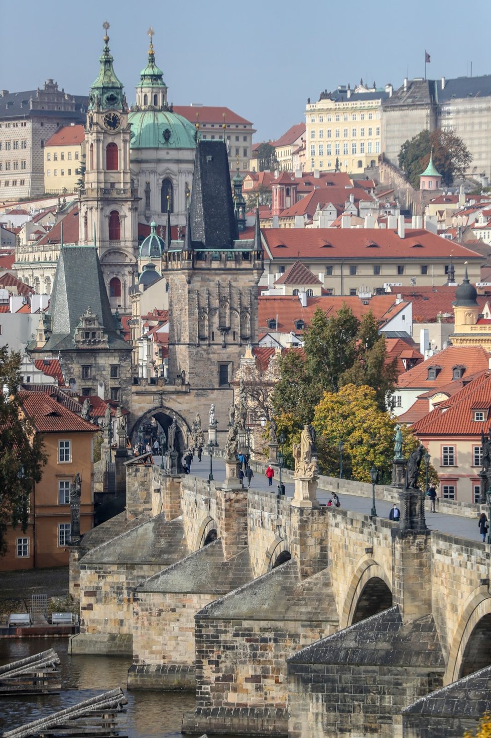 Vylidněná Praha během pandemie koronaviru (22. 10. 2020)