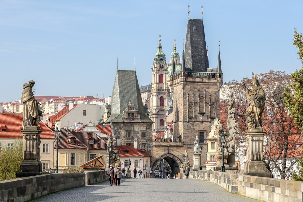 Vylidněná Praha během pandemie koronaviru (22. 10. 2020)