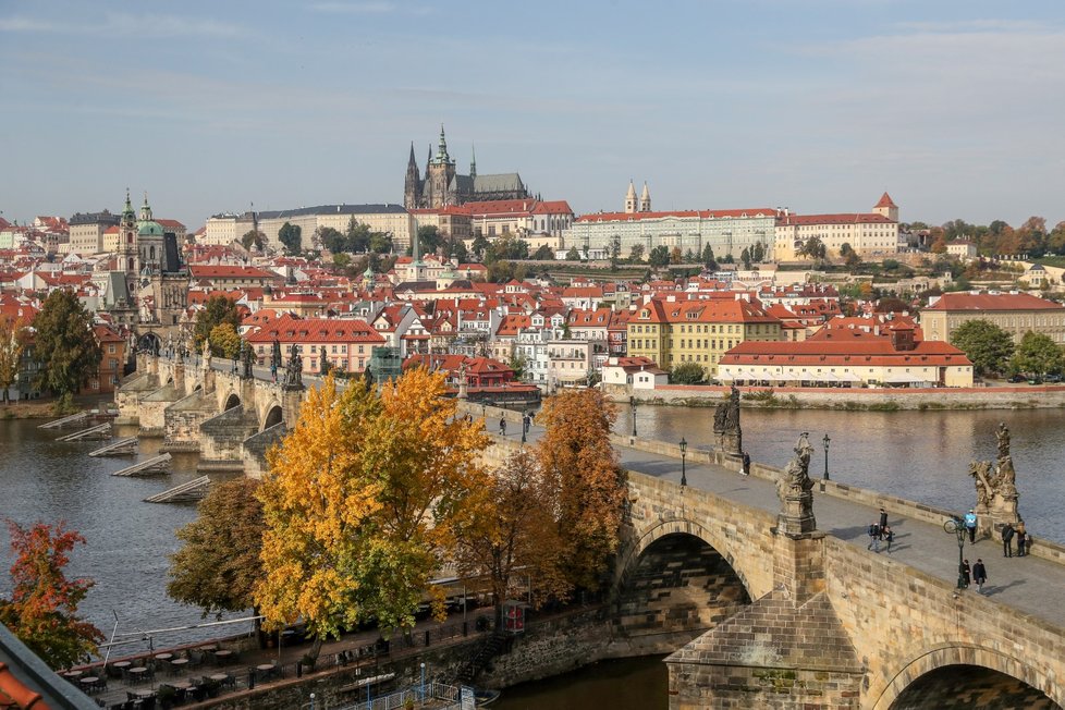 Vylidněná Praha během pandemie koronaviru (22. 10. 2020)