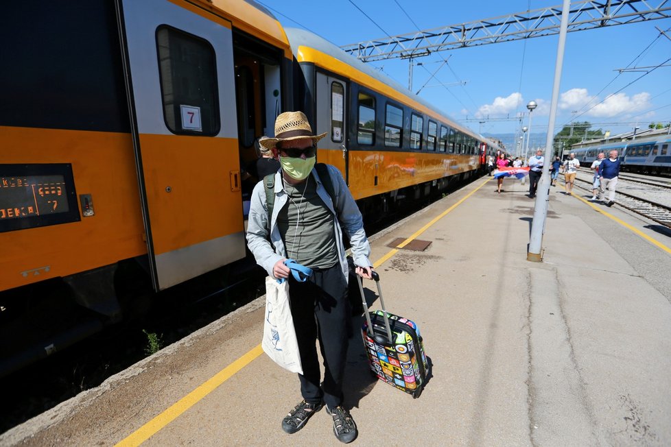 Přímý vlak s Čechy dorazil do chorvatské Rijeky (1. 7. 2020)