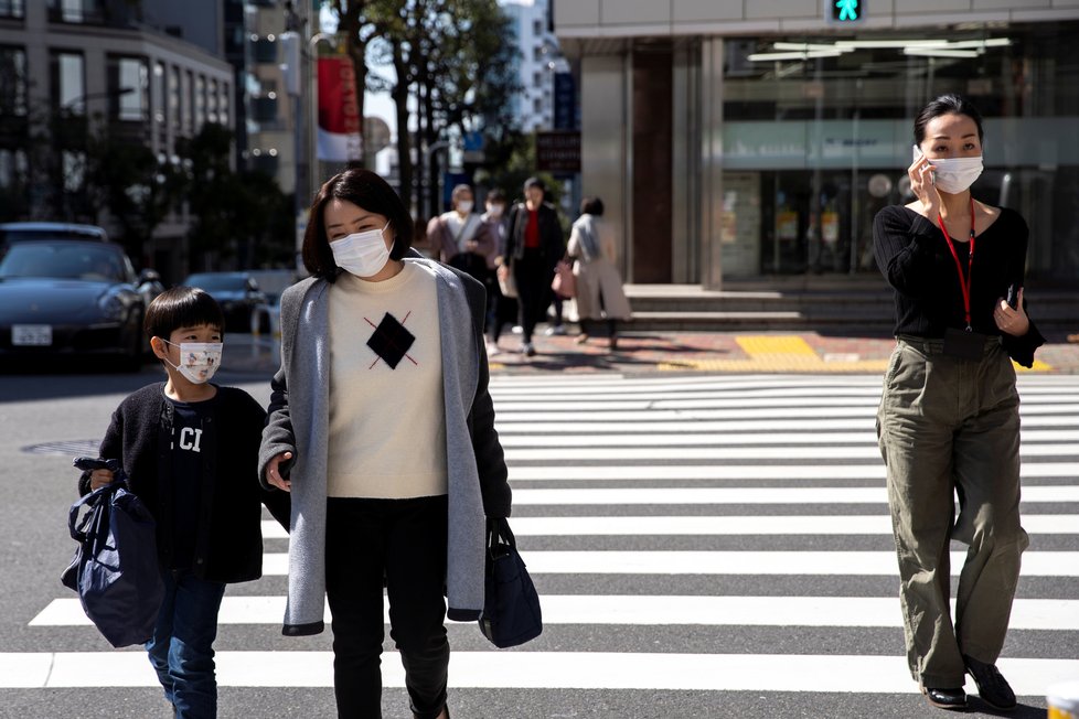 Obavy ze šíření koronaviru: Japonské Tokio (3.3.2020)