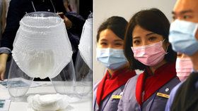 Čínským letuškám poradili, aby v době koronaviru nosily pleny, prý je ochrání před nákazou. (ilustrační foto)
