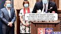 Kolážistům neunikla ani informace, že má hlavní hygienička dostat auto s modrým majákem. Kolážistům neunikla ani informace, že má hlavní hygienička dostat auto s modrým majákem.