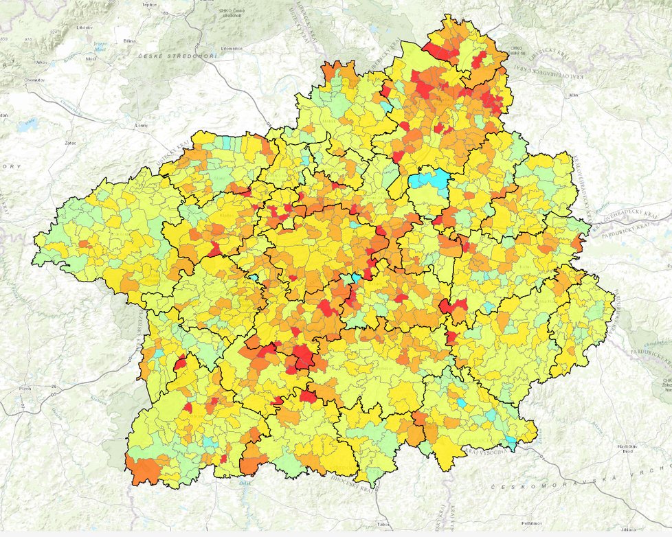 O den později je již vidět, že lidé v okrese Mladá Boleslav zůstávají doma.