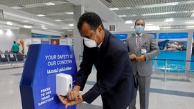 Zvýšená hygienická opatření na letišti v Hurghadě.