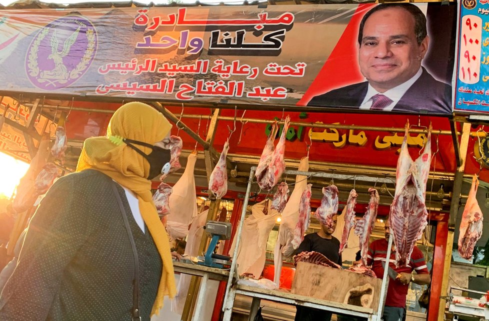 Trhy během pandemie v Egyptě