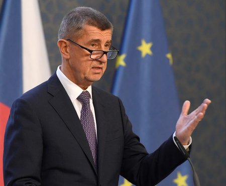 Premiér Andrej Babiš vystoupil 2. března 2020 v Praze na tiskové konferenci po pravidelném jednání Bezpečnostní rady státu, která se zabývala zejména situací kolem koronaviru.