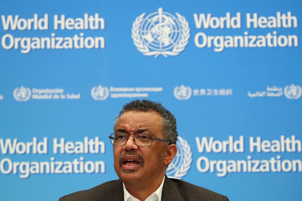 Generální ředitel WHO Tedros Adhanom Ghebreyesus vysvětloval, proč Světová zdravotnická organizace vyhlásila globální stav nouze kvůli koronaviru (30. 1. 2020)