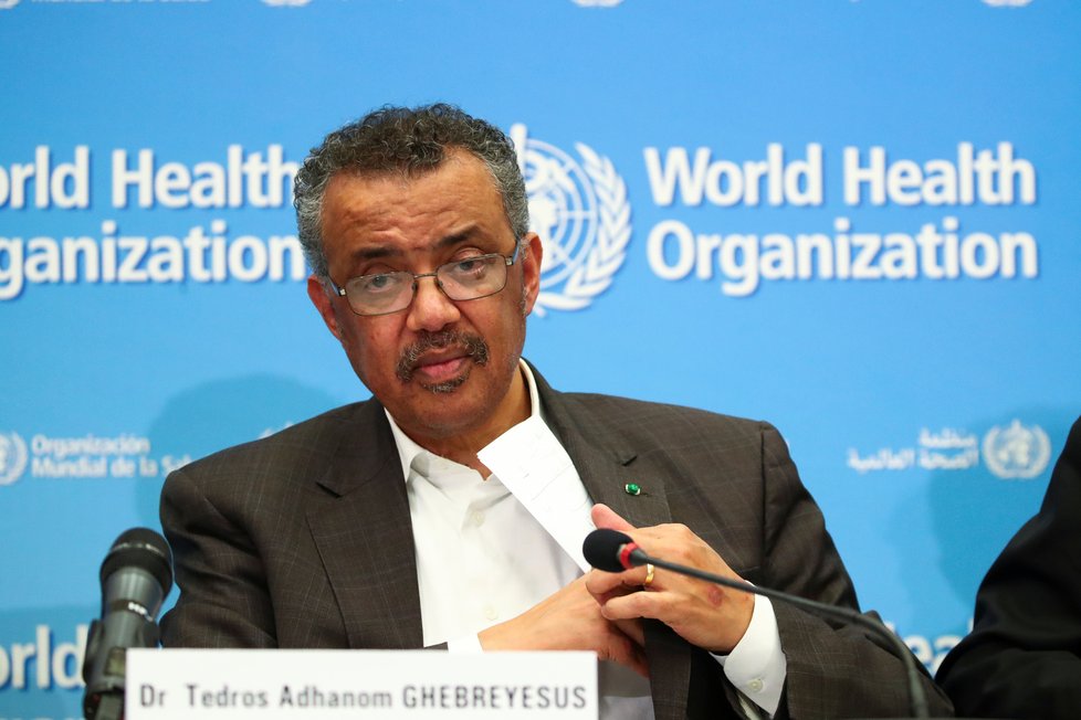 Generální ředitel WHO Tedros Adhanom Ghebreyesus vysvětloval, proč Světová zdravotnická organizace vyhlásila globální stav nouze kvůli koronaviru (30.1.2020).