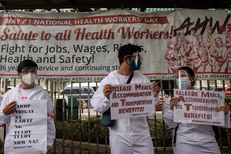 Koronavirus na Filipínách: Protest zdravotníků