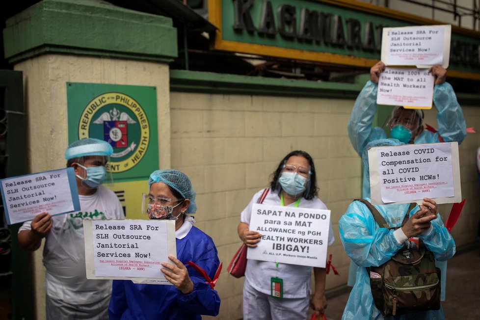 Koronavirus na Filipínách: Protest zdravotníků