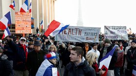 Demonstrace v Paříži.