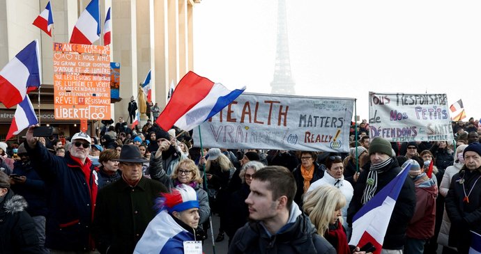 Demonstrace v Paříži.