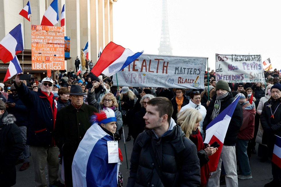 Demonstrace v Paříži.