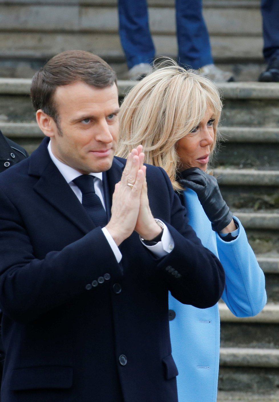 Francouzský prezident Emmanuel Macron s manželkou Brigitte